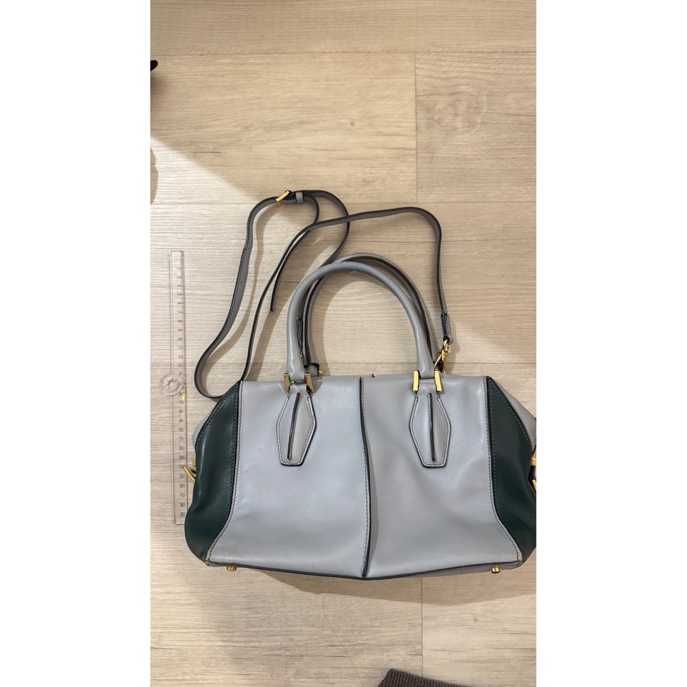 100% Authentic Tods D-Styling Bauletto Bag Blue Leather Satchel Crossbody Italy